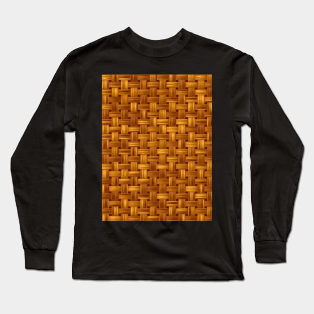 Light brown fabric pattern Long Sleeve T-Shirt by Hujer